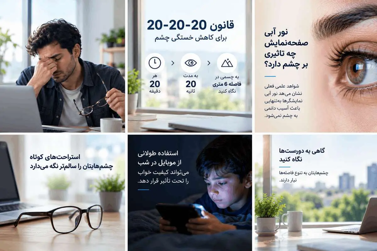 آیا زیاد کار کردن با موبایل و لپ‌تاپ باعث ضعیف شدن چشم می‌شود؟