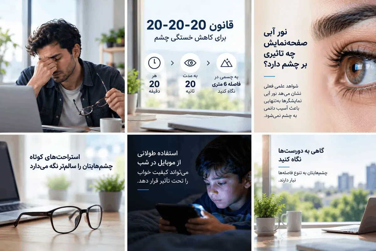 آیا زیاد کار کردن با موبایل و لپ‌تاپ باعث ضعیف شدن چشم می‌شود؟