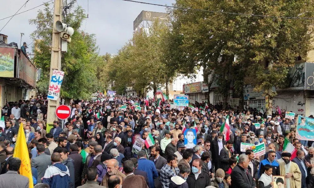 تصاویری از تجمع در بابل