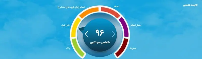 شاخص آلودگی هوا نه مهر