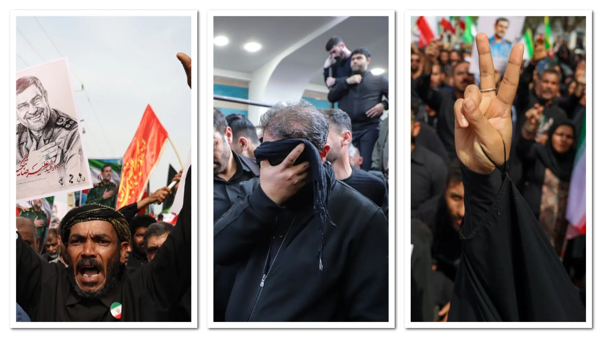 تصاویر؛ متن و حاشیه مراسم تشییع شهیدان 