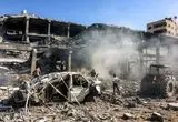 لحظه انهدام ساختمان دانشگاه اسلامی غزه