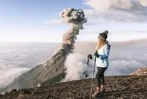لحظه فوران آتشفشان فوئگو در گواتمالا