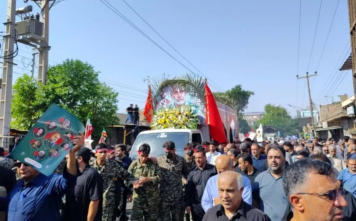 تشییع پیکر شهید غلامعلی رشید در دزفول