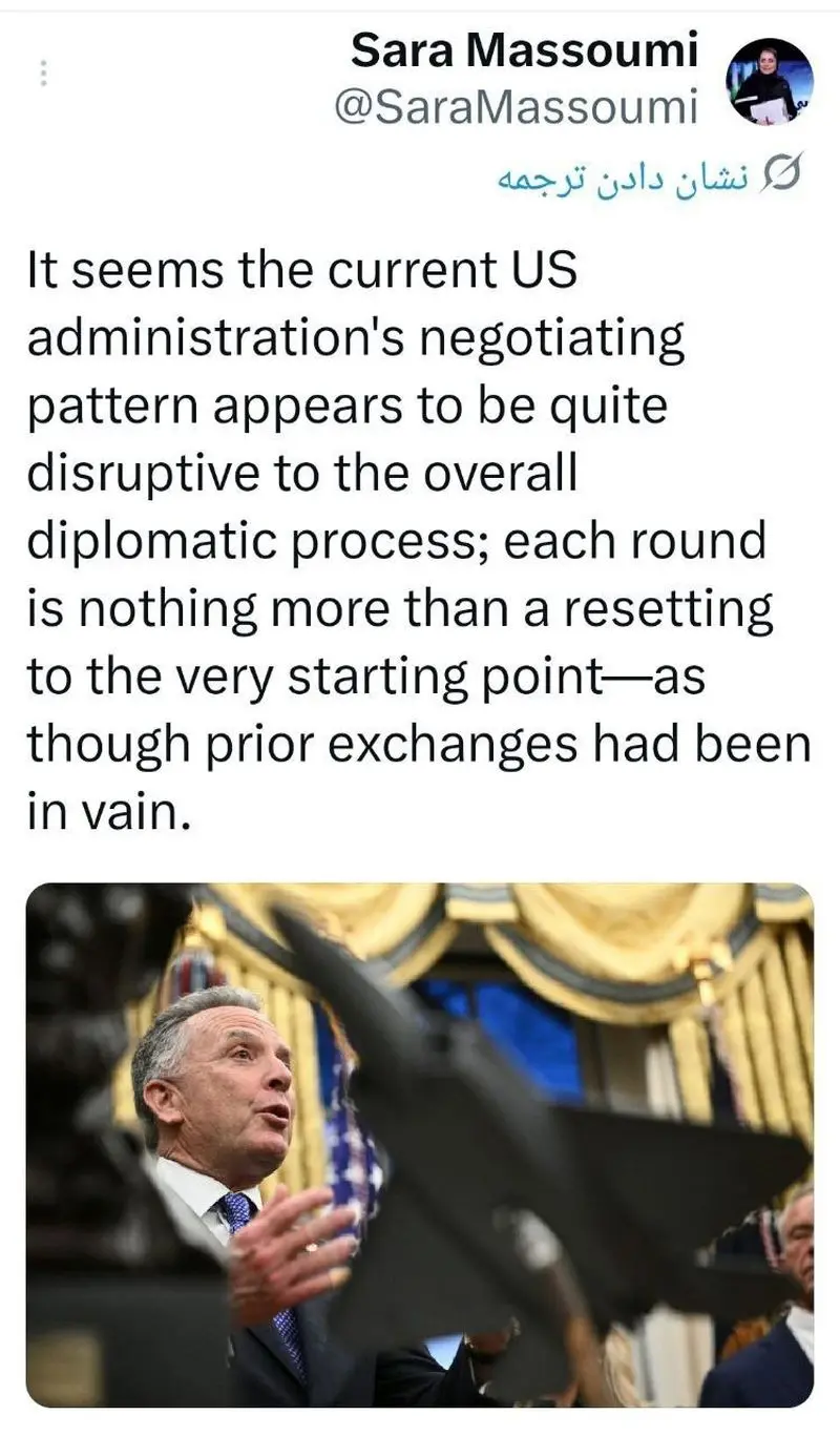 توئیتی درباره مذاکرات