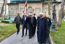 بازدید نمایندگان مجلس از خسارت‌های کاخ سعدآباد در جنگ