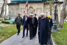 بازدید نمایندگان مجلس از خسارت‌های کاخ سعدآباد در جنگ