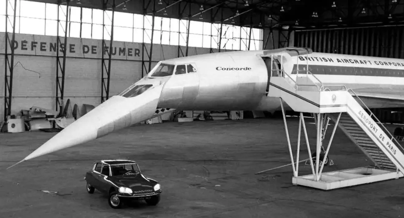 ماجرای عکس تاریخی «کنکورد ۰۰۱» و سیتروئن DS / تصویری که فرانسوی‌ها خیلی با آن پز دادند!