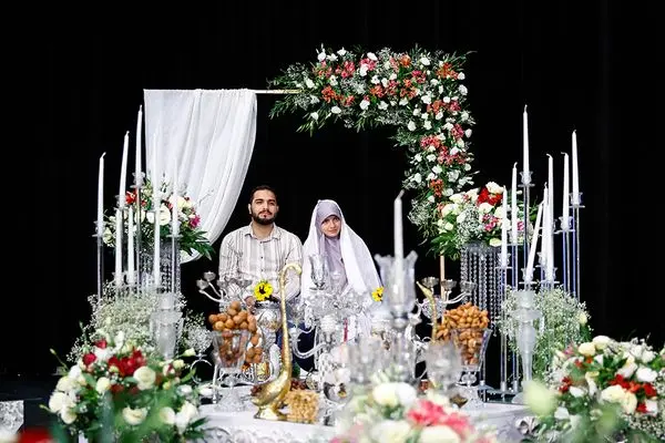 تصاویر؛ جشن ازدواج دانشجویی در دانشکده پزشکی 