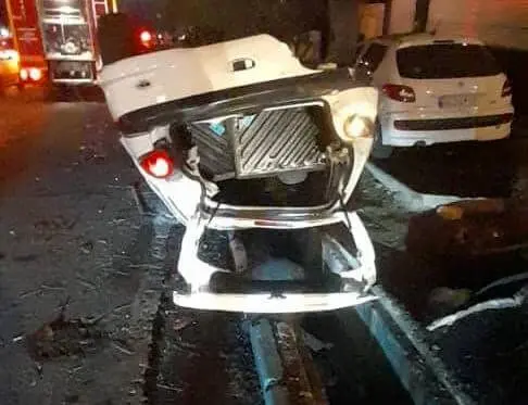 تصادف زنجیره‌ای در بزرگراه باقری تهران