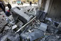 خرابه‌های ساختمان مسکونی در خیابان رسالت