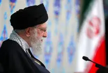 تصویری از مراحل آماده‌سازی محل قرار گرفتن پیکر رهبری