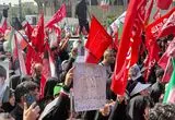 تصاویر؛ دست‌نوشته‌ها و پلاکاردها در مراسم تشییع رهبر شهید