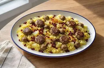طرز تهیه قنبیدپلو قم با کلم قمری و گوشت قلقلی