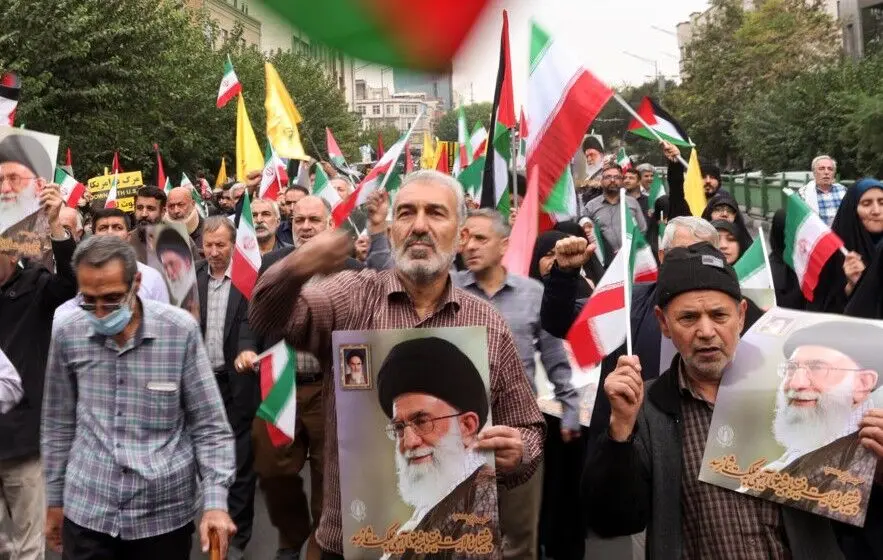 ویدیویی هوایی از راهپیمایی مردم اصفهان در روز قدس