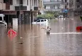 ببینید؛ نجات زن معلول از سیل در ترکیه