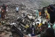 رانش مرگبار کوه زباله جان ۳۰ نفر را گرفت