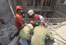 ریزش مرگبار یک ساختمان قدیمی در شهرری