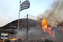 ببینید؛ آتش‌سوزی جزیره کرت یونان از دوربین گردشگران