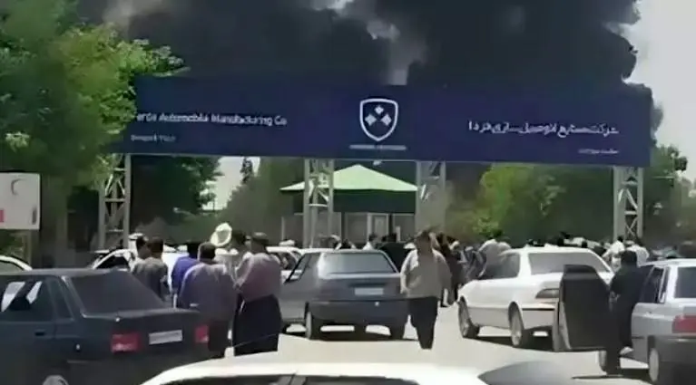 ببینید؛  کارخانه خودروسازى در بروجرد پس از حمله اسرائیل