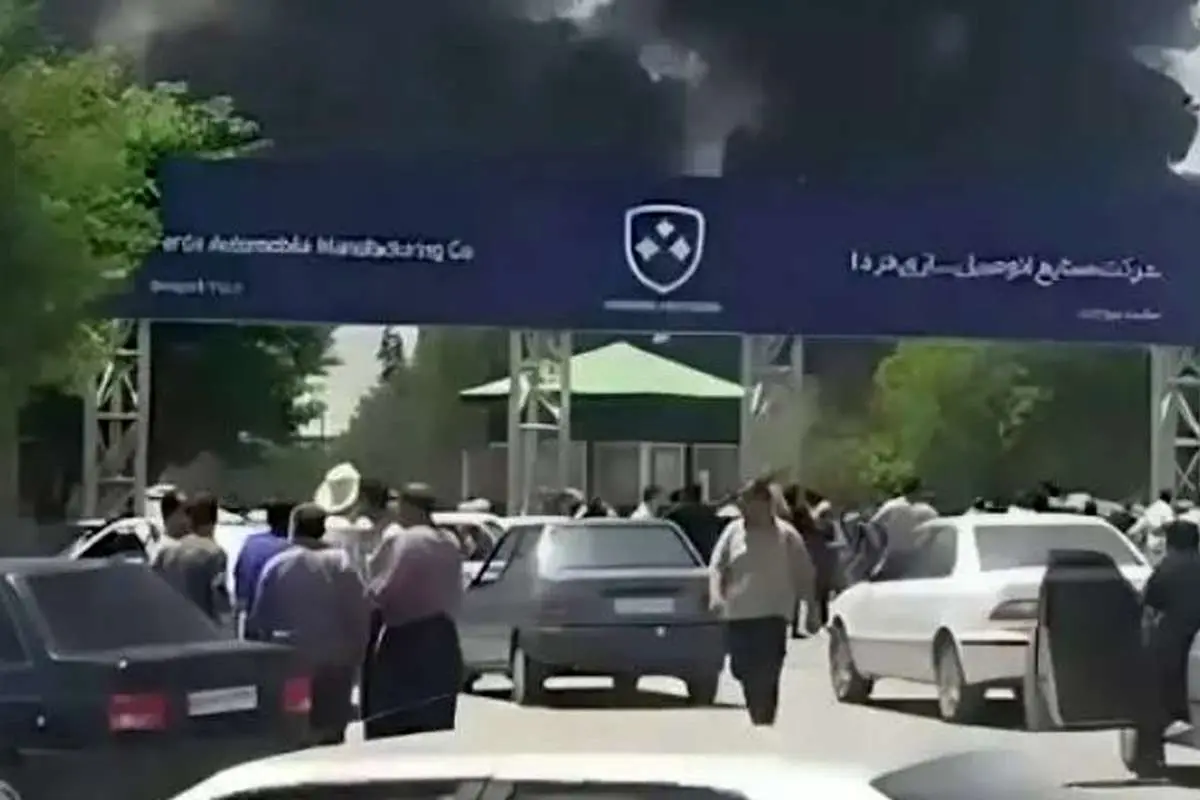 ببینید؛ کارخانه خودروسازى در بروجرد پس از حمله اسرائیل