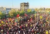 تصاویر هوایی از تشییع رهبر انقلاب ایران در نجف اشرف