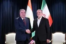 دیدار روسای جمهور ایران و تاجیکستان در حاشیه اجلاس اکو 