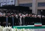 ویدئو؛ اقامه نماز بر پیکر رهبر شهید از زاویه‌‌‌ای متفاوت