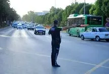 تصادف هولناک یک خودرو با پلیس‌های موتورسوار در تاشکند