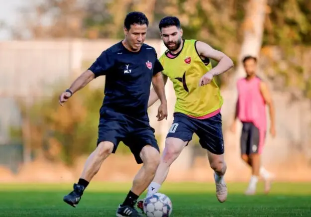 تمرینات اختصاصی تارتار با ستاره نیمکت‌نشین پرسپولیس