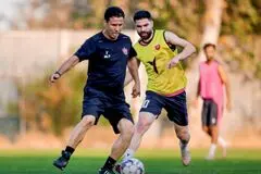 تمرینات اختصاصی تارتار با ستاره نیمکت‌نشین پرسپولیس