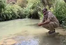 خط و نشان حسین یکتا برای اسرائیل با وضو در رودخانه لیتانی