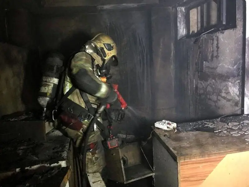 آتش‌سوزی یک ساختمان مسکونی در تهران