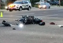 موتورسوار مرگ دلخراش خود را ثبت کرد