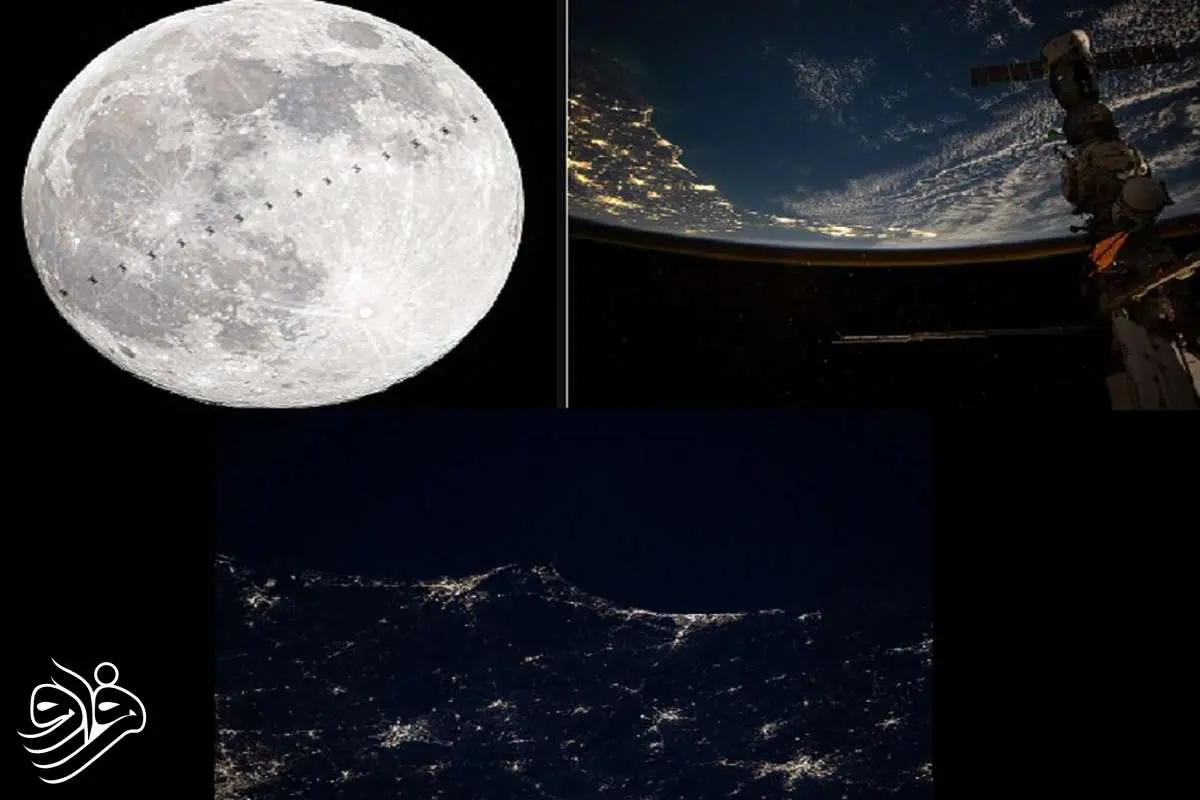لحظه‌ای که ساکنان زمین و فضا از هم عکس گرفتند