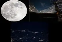 لحظه‌ای که ساکنان زمین و فضا از هم عکس گرفتند