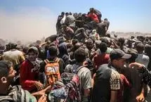 ببینید؛ هجوم هزاران فلسطینی به کامیون‌های کمک‌های بشردوستانه