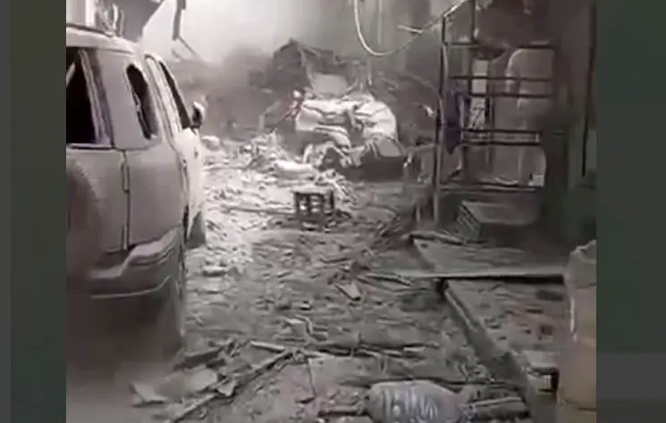 تخریب یک منطقه مسکونی در بیروت