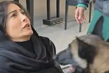 پشت صحنه رویارویی فریبا نادری با یک سگ