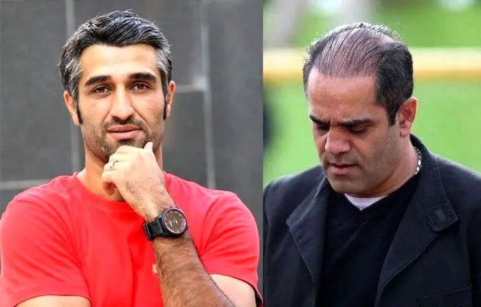 بهنام ابوالقاسم‌پور در کنار پژمان جمشیدی پس از آزادی