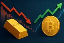 چرخش بی‌سابقه در واکنش بازارها؛ طلا در مسیر نزولی، بیت‌کوین در مدار صعود