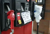 نمودار افزایش روزانه قیمت بنزین در آمریکا