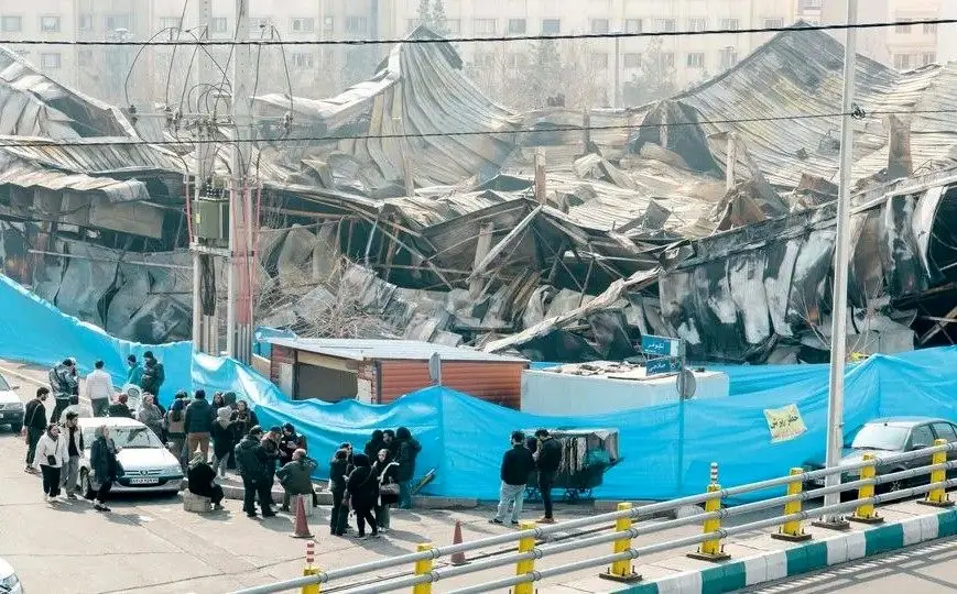 علت و کانون حریق بازارچه جنت‌آباد مشخص شد
