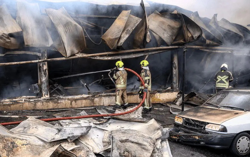 حریق بازار جنت آباد مهار شد