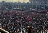 تصاویری از جمعیت حاضر در نجف در تشییع پیکر رهبر انقلاب