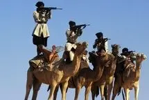 ببینید؛ عمامه‌به‌سرهای شترسوار در خط مقدم نبرد با جهادی‌ها