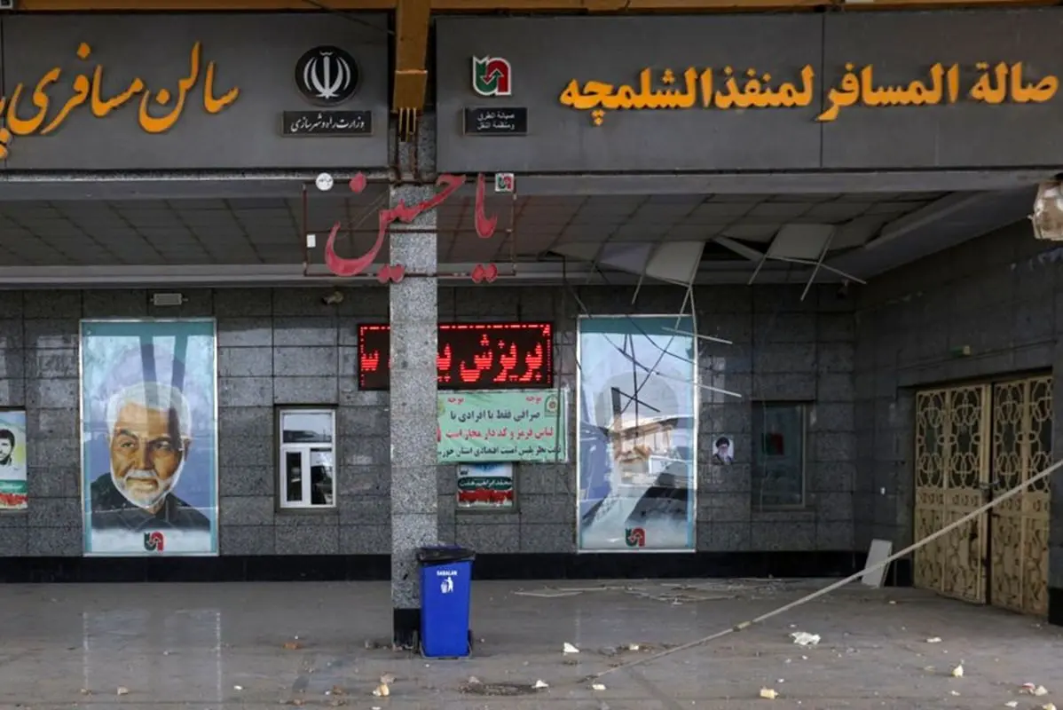 تصاویر: خسارت حمله هوایی به پایانه مرزی شلمچه