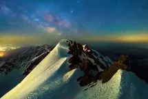 طلوع کهکشان راه شیری بر فراز اشترانکوه