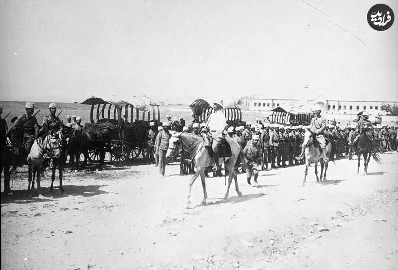 کاروان سربازان ژاندارمری در دوران احمدشاه