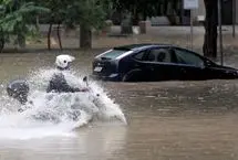 آبگرفتگی ساختمان وزارت کار لبنان بر اثر باران شدید